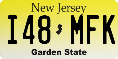 NJ license plate I48MFK