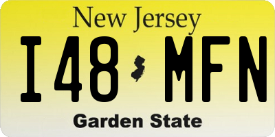 NJ license plate I48MFN