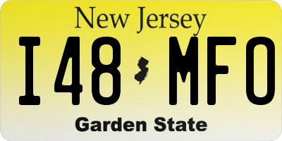 NJ license plate I48MFO