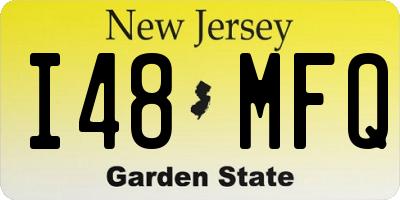 NJ license plate I48MFQ