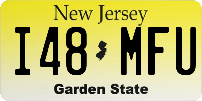 NJ license plate I48MFU