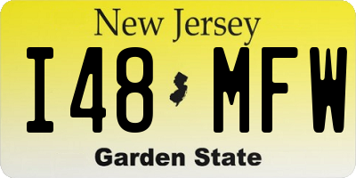 NJ license plate I48MFW