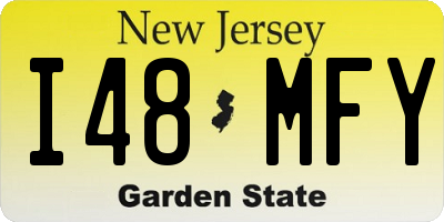 NJ license plate I48MFY