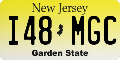 NJ license plate I48MGC