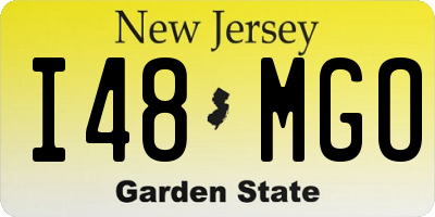 NJ license plate I48MGO