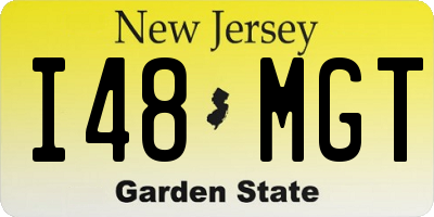 NJ license plate I48MGT