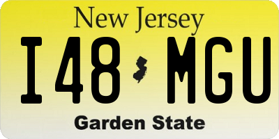 NJ license plate I48MGU