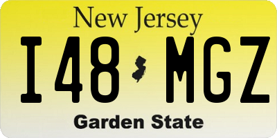 NJ license plate I48MGZ