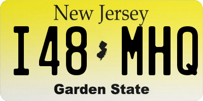 NJ license plate I48MHQ