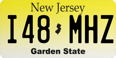 NJ license plate I48MHZ