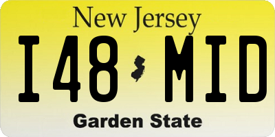 NJ license plate I48MID