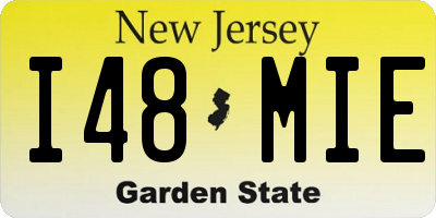 NJ license plate I48MIE