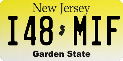 NJ license plate I48MIF