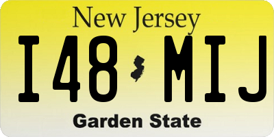 NJ license plate I48MIJ
