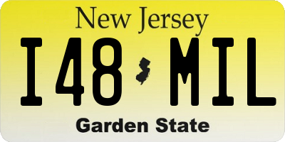 NJ license plate I48MIL
