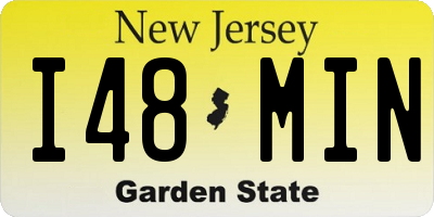 NJ license plate I48MIN