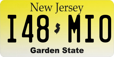 NJ license plate I48MIO