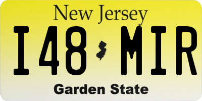 NJ license plate I48MIR