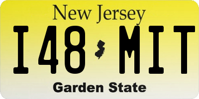 NJ license plate I48MIT