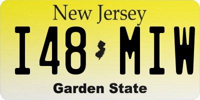 NJ license plate I48MIW