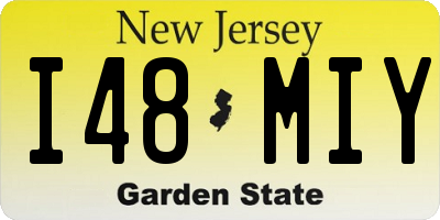 NJ license plate I48MIY