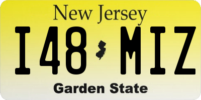 NJ license plate I48MIZ