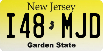 NJ license plate I48MJD