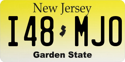 NJ license plate I48MJO