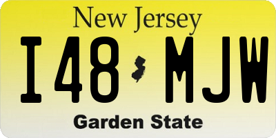 NJ license plate I48MJW