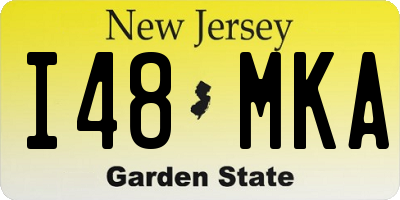 NJ license plate I48MKA