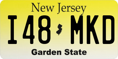 NJ license plate I48MKD