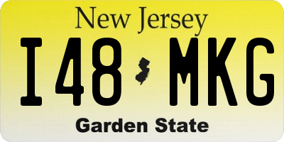 NJ license plate I48MKG