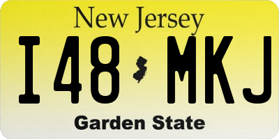 NJ license plate I48MKJ