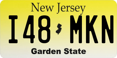 NJ license plate I48MKN