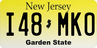 NJ license plate I48MKO