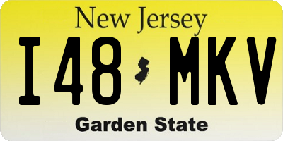 NJ license plate I48MKV
