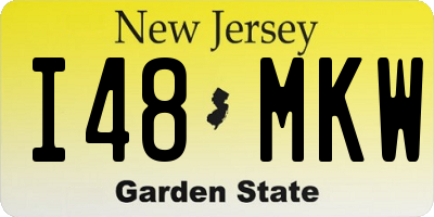 NJ license plate I48MKW