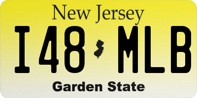 NJ license plate I48MLB