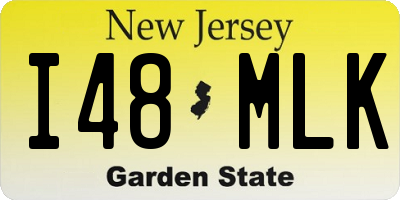 NJ license plate I48MLK