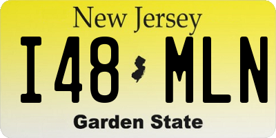 NJ license plate I48MLN