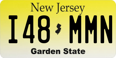 NJ license plate I48MMN