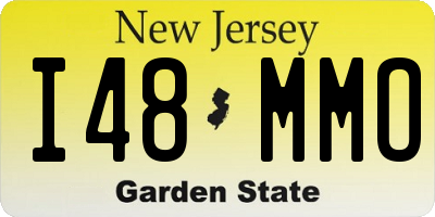 NJ license plate I48MMO