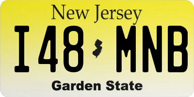 NJ license plate I48MNB