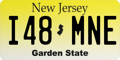 NJ license plate I48MNE