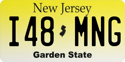NJ license plate I48MNG