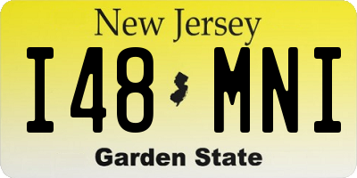 NJ license plate I48MNI
