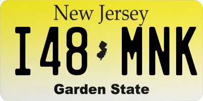 NJ license plate I48MNK