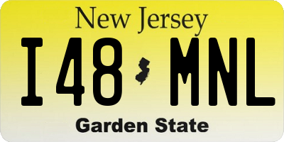 NJ license plate I48MNL