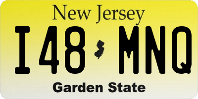 NJ license plate I48MNQ