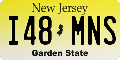 NJ license plate I48MNS